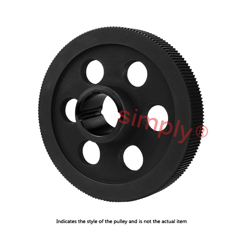 Drive-Flex PC8M-140S-21 - 8mm Pitch 140 Tooth Polychain and Synchrochain Cast Iron Taper Bore Timing Belt Pulley for 21mm Wide Belts