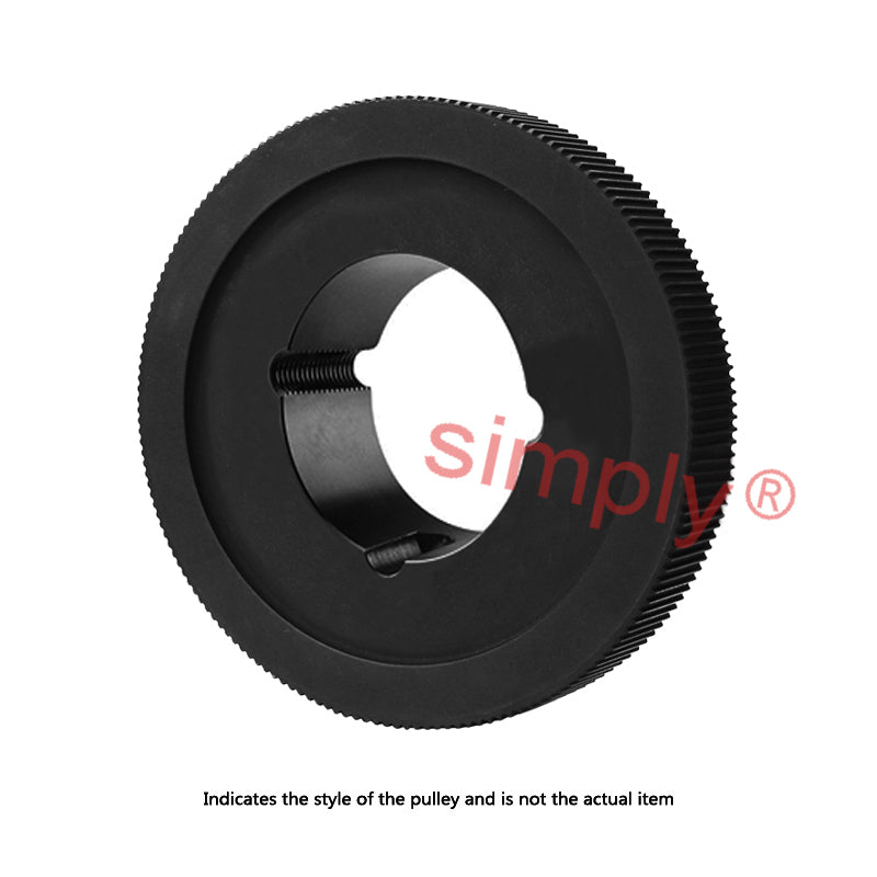 Drive-Flex PC8M-80S-62 - 8mm Pitch 80 Tooth Polychain and Synchrochain Steel Taper Bore Timing Belt Pulley for 62mm Wide Belts