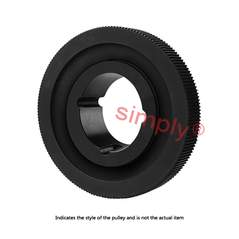 Drive-Flex PC14M-72S-90 - 14mm Pitch 72 Tooth Polychain and Synchrochain Cast Iron Taper Bore Timing Belt Pulley for 90mm Wide Belts