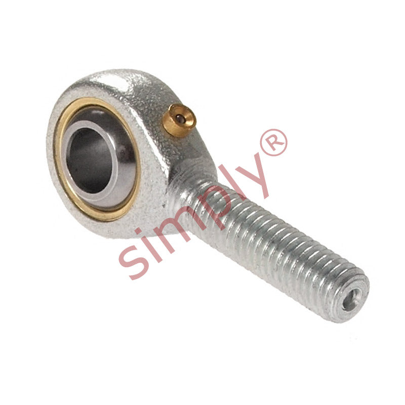 Budget POS16 Right Hand Steel / Bronze Lined Plain Male Rod End 16mm Bore M16x2 Thread