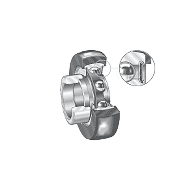 INA RABRB40/85XLFA106 Metric Bearing Insert with Rubber Interliner and P Seals and Eccentric Collar 40x85x46.3mm