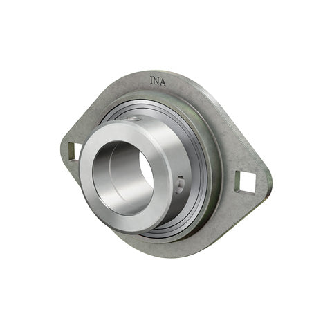 INA RATY40XL Two Bolt Sheet Steel Oval Housing with Grub Screw Insert 40mm Bore