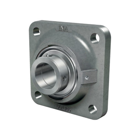 INA RCJ30XLNFA125 Four Bolt Cast Iron Square Housing with Eccentric Collar Insert and Anti-Corrosion Protection 30mm Bore
