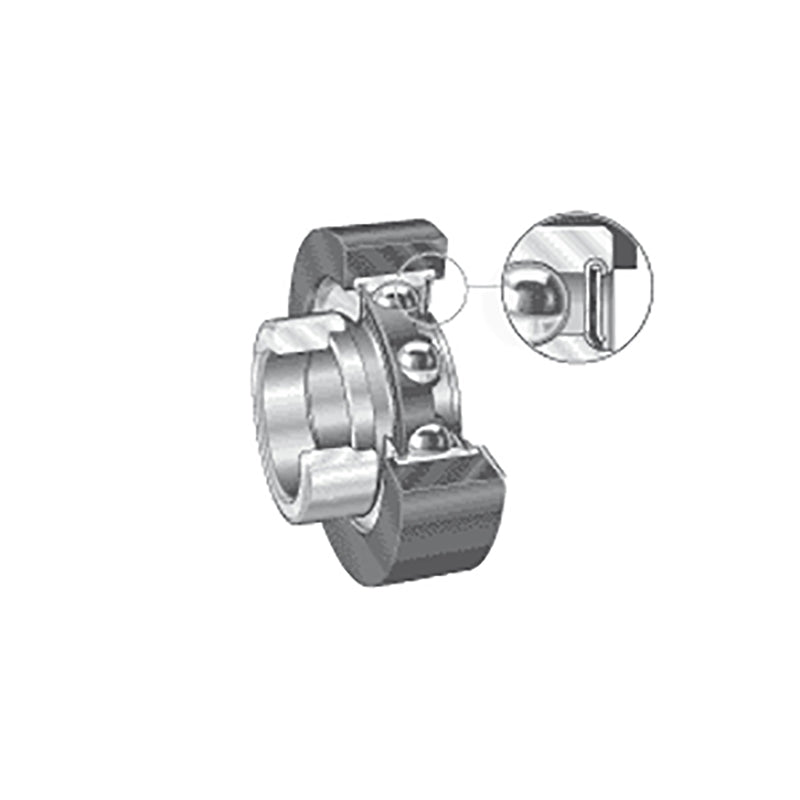 INA RCSMB17/65XLFA106 Metric Bearing Insert with Rubber Interliner and P Seals and Eccentric Collar 17x65.1x28.6mm