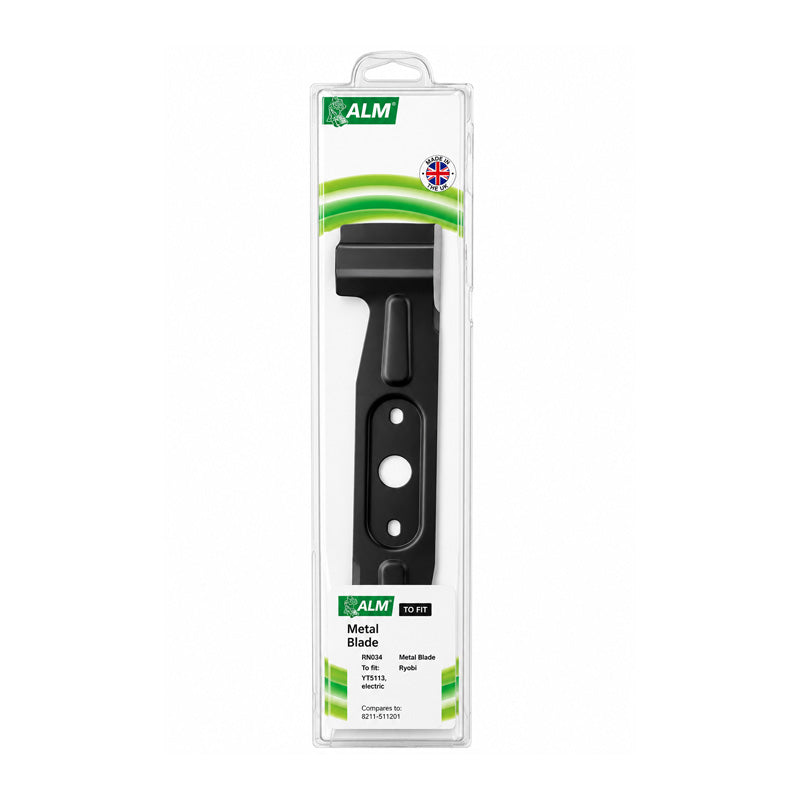 RN039 Lawn Mower Metal Blade 38cm By ALM - Fits Ryno