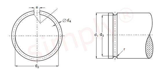 RSR25MM Round Snap Ring 25mm Nominal Shaft Diameters