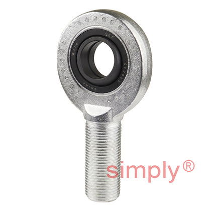 SKF SA20ES Right Hand Steel / Steel Plain Male Rod End M20x1.5 Thread