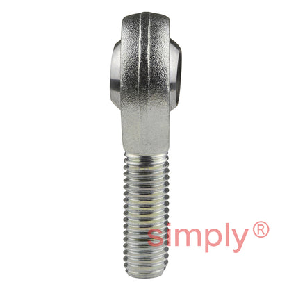 SKF SAKB14F Right Hand Steel / PTFE FRP Lined Plain Male Rod End M14 Thread