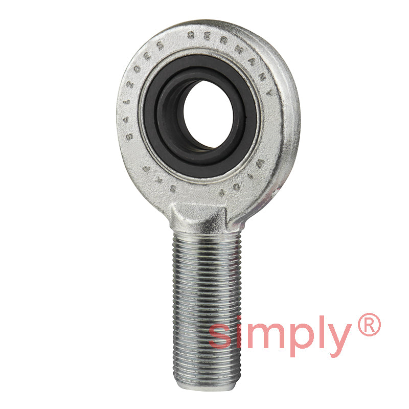 SKF SAL20ES Left Hand Steel / Steel Plain Male Rod End M20x1.5 Thread