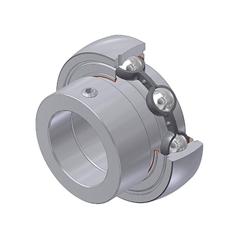 SNR SES210-31 Imperial Stainless Flatback Spherical Outer Food Safe Bearing Insert 1-15/16 inch Bore 90mm Outside Diameter with Eccentric Collar - Allow 2-3 Days