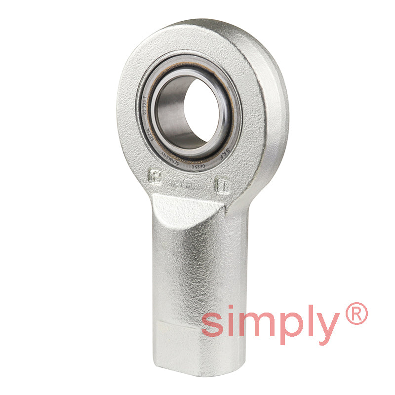 SKF SI25C Right Hand Steel / PTFE Sintered Bronze Lined Plain Female Rod End M24x2 Thread