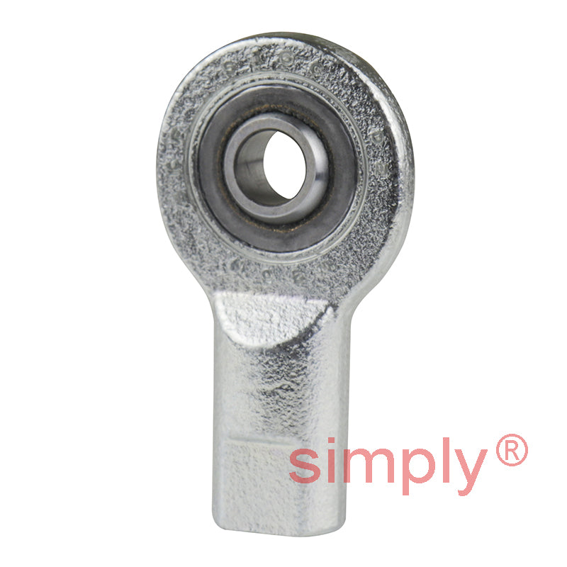 SKF SI6C Right Hand Steel / PTFE Sintered Bronze Lined Plain Female Rod End M6 Thread