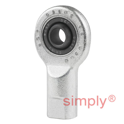 SKF SIL6E Left Hand Steel / Steel Plain Female Rod End M6 Thread