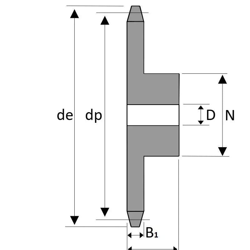 Drive-Flex 57 Tooth 24B Simplex Pilot Bore Sprocket for 1-1/2 inch Pitch Chain - Allow 2-3 Days