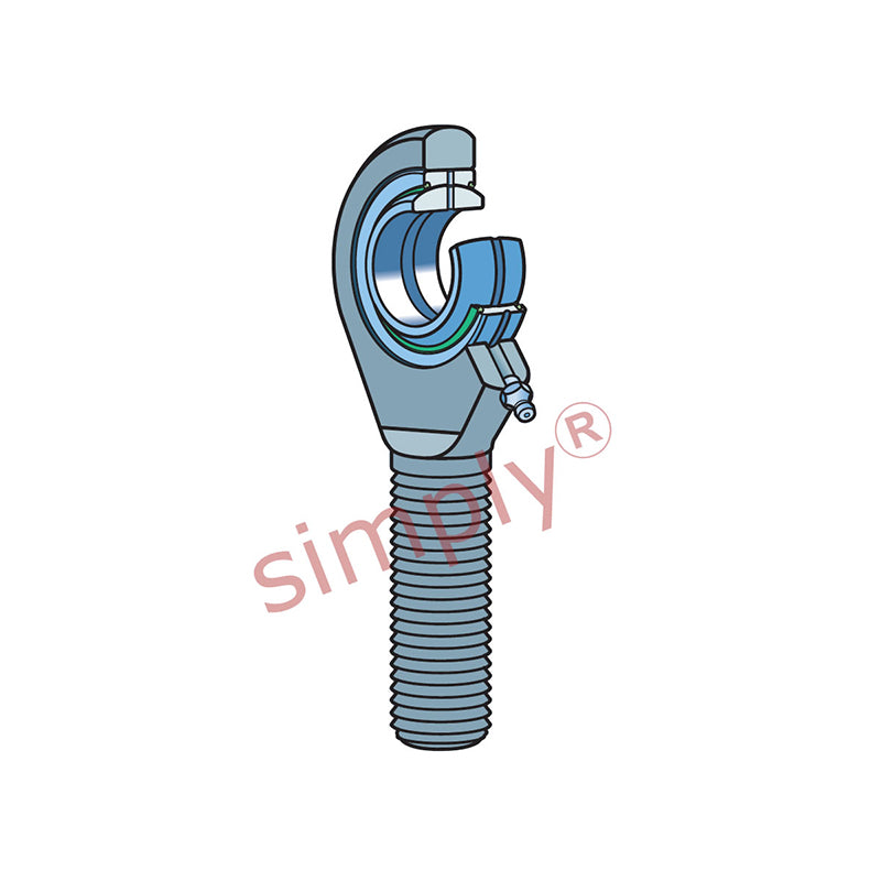 SKF SAL60ES2RS Left Hand Steel / Steel Plain Male Rod End M60x4 Thread