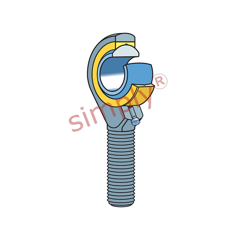 SKF SALKAC6M Left Hand Steel / Bronze Lined Plain Male Rod End M6 Thread