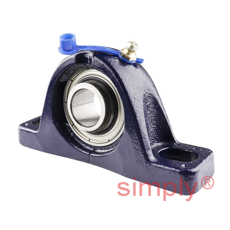 RHP SL20EC Two Bolt Cast Iron Pillow Block and 20mm Bore Eccentic Collar Flat Back Insert