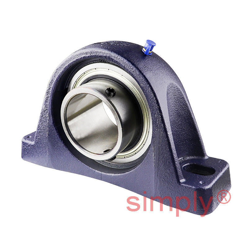 RHP SL2-7/16 Two Bolt Cast Iron Pillow Block and 2-7/16 Bore Grub Screw Full Width Insert