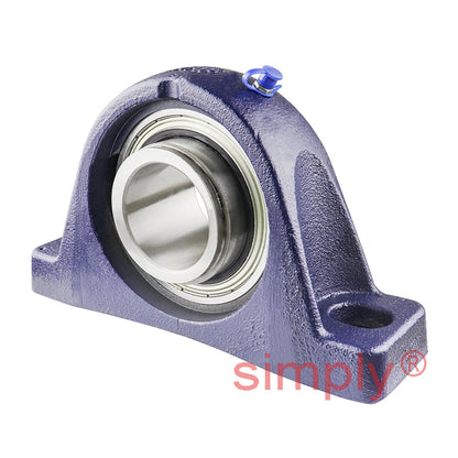 RHP SL2DEC Two Bolt Cast Iron Pillow Block and 2 Bore Eccentric Collar Full Width Insert