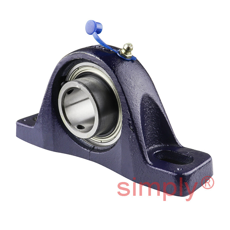 RHP SL30A Two Bolt Cast Iron Pillow Block and 30mm Bore Grub Screw Flat Back Insert