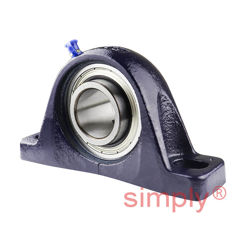 RHP SL35 Two Bolt Cast Iron Pillow Block and 35mm Bore Grub Screw Full Width Insert