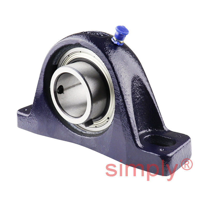 RHP SL35 Two Bolt Cast Iron Pillow Block and 35mm Bore Grub Screw Full Width Insert