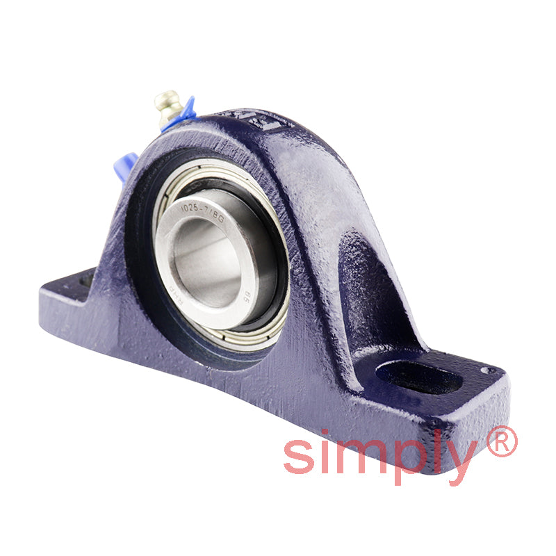 RHP SL7/8 Two Bolt Cast Iron Pillow Block and 7/8 Bore Grub Screw Full Width Insert