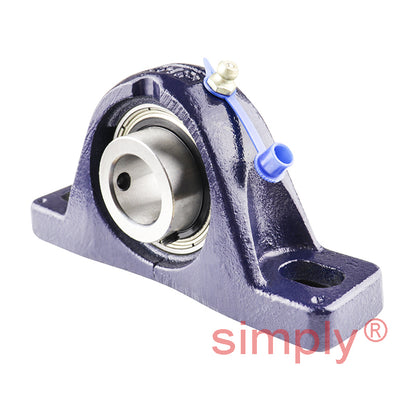 RHP SL7/8 Two Bolt Cast Iron Pillow Block and 7/8 Bore Grub Screw Full Width Insert