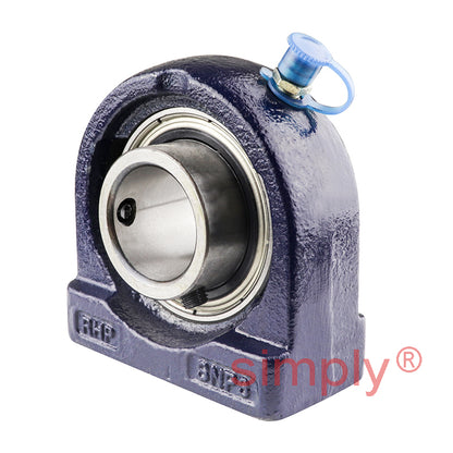 RHP SNP1 Threaded Base Small Footprint Pillow / Plummer Block and 1 inch Bore Grub Screw Full Width Insert