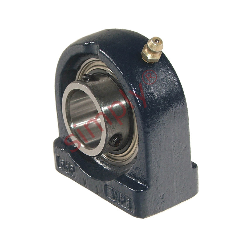 RHP SNP1-1/4R Threaded Base Small Footprint Pillow / Plummer Block and 1-1/4 inch Bore Grub Screw Full Width Insert