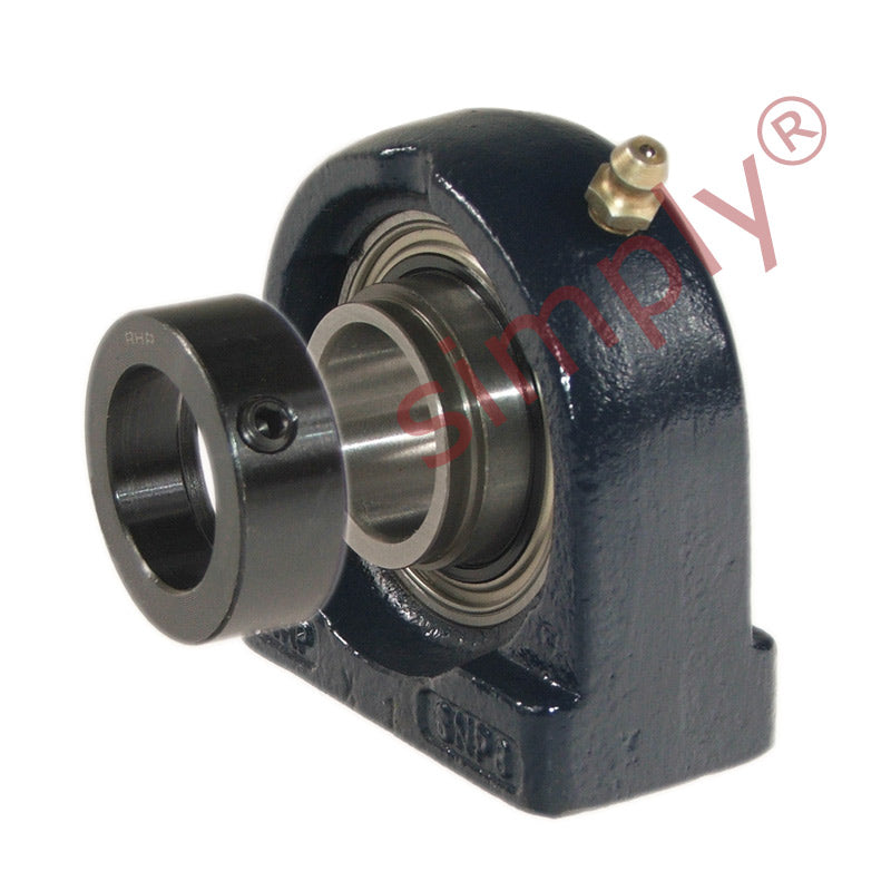 RHP SNP25DEC Threaded Base Small Footprint Pillow / Plummer Block and 25mm Bore Full Width Collar Insert