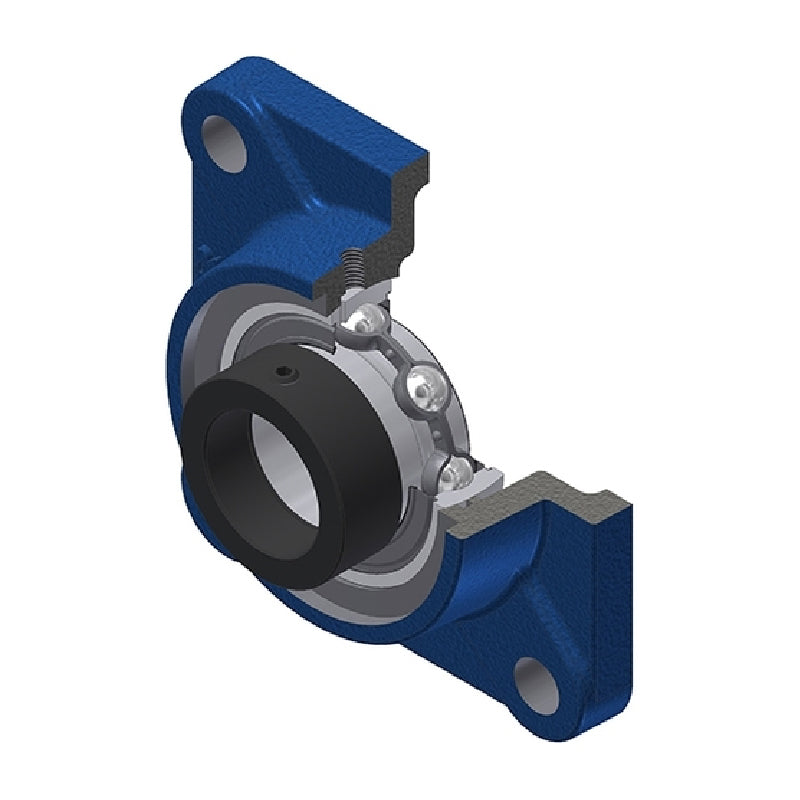 SNR ESF208N Metric Four Bolt Square Cast Iron Flange Housing with Eccentric Collar 40mm Bore - Allow 2-3 Days