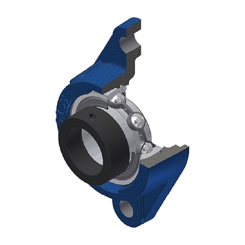 SNR ESFLE206 Metric Two Bolt Cast Iron Oval Housing with 30mm Bore Eccentric Collar Insert - Allow 2-3 Days