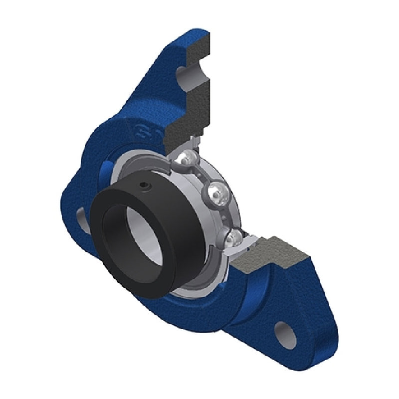 SNR ESFTE206 Metric Three Bolt Cast Iron Triangular Housing Unit with Eccentric Collar Insert 30mm Bore