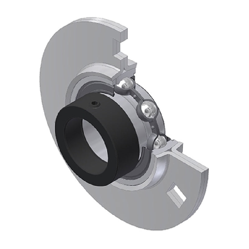 SNR ESPF211 Round 4 Bolt Pressed Steel Bearing Housing with 55mm Eccentric Collar Insert - Allow 2-3 Days