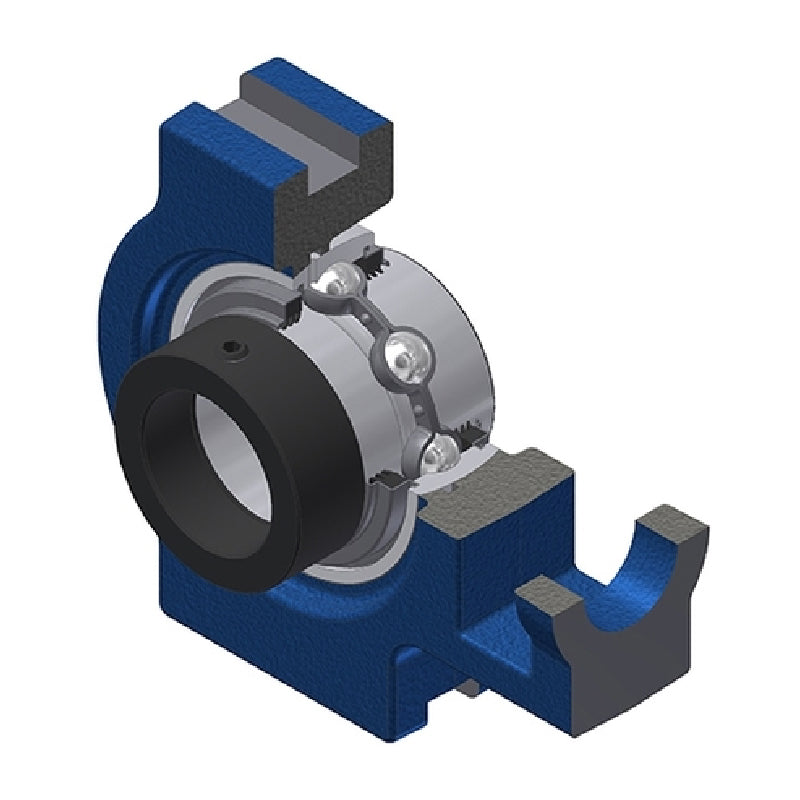 SNR EXT210L3 Metric Cast Iron Take Up Unit with Eccentric Collar Insert 50mm Bore with Triple Lip Seal - Allow 2-3 Days