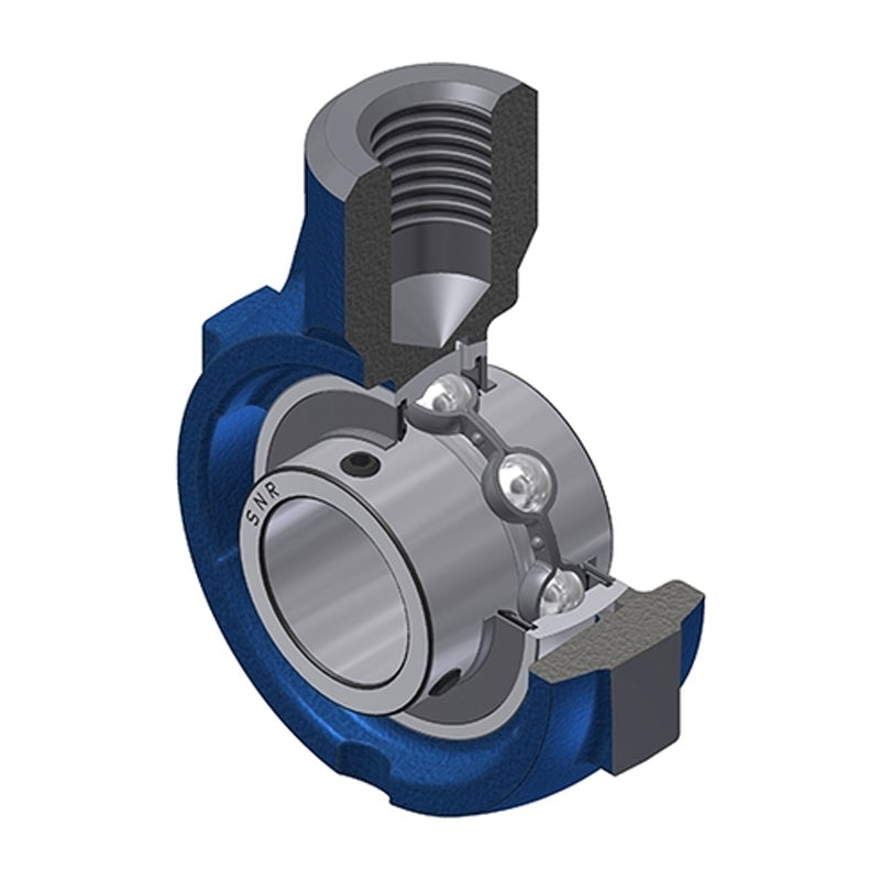 SNR UCEHE205 Metric Cast Iron Hanger Bearing Unit with 25mm Bore Insert - Allow 2-3 Days