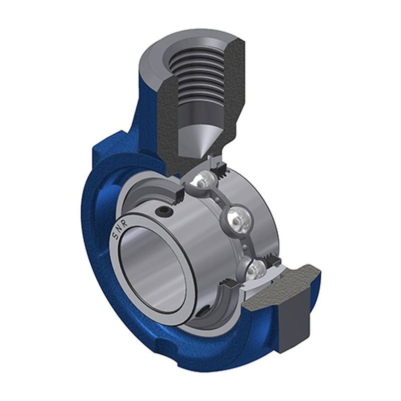 SNR UCEHE208L3 Metric Cast Iron Hanger Bearing Unit with 40mm Bore Insert with Triple Lip Seal - Allow 2-3 Days