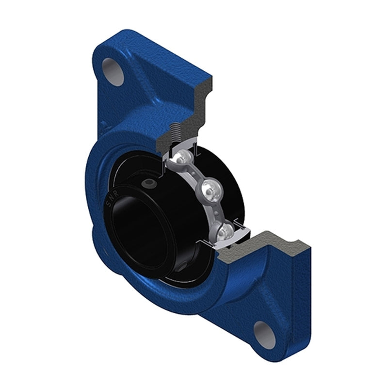 SNR UCF209T20 Metric Four Bolt Square Cast Iron Flange Housing with 45mm Bore Insert Wide Temperature Version - Allow 2-3 Days
