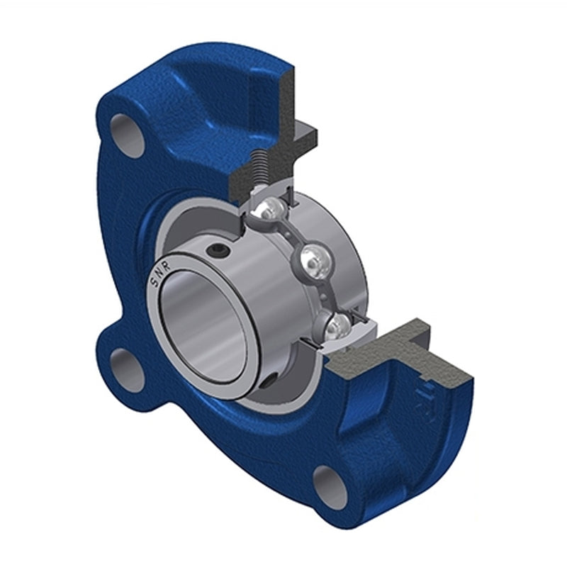 SNR UCFC213N Metric Four Bolt Cast Iron Round Flanged Housing with 65mm Insert - Allow 2-3 Days