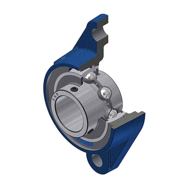 SNR UCFLE208-25N Imperial Two Bolt Oval Cast Iron Flange Housing with 1-9/16 inch Bore Insert - Allow 2-3 Days