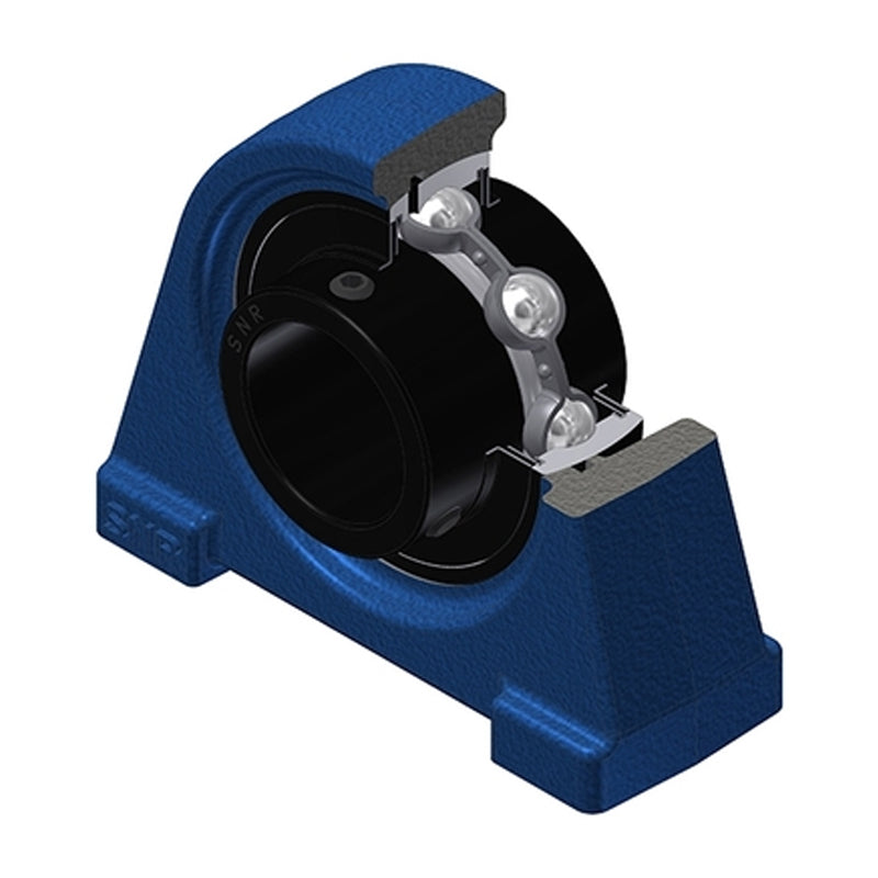 SNR UCPAE206T20 Threaded Base Small Footprint Metric Pillow / Plummer Block Housing Supplied with 30mm Bore Insert Wide Temperature Version - Allow 2-3 Days