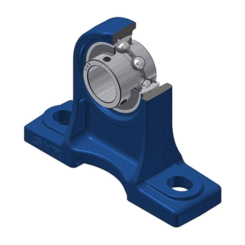 SNR UCPH204 Metric Cast Iron High Centre Height Two Bolt Pillow / Plummer Block Housing with 20mm Bore Insert - Allow 2-3 Days