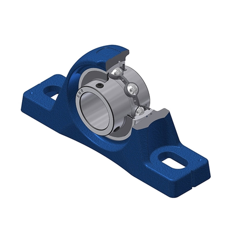 SNR UCPLE208 Metric Cast Iron Two Bolt Pillow / Plummer Block Housing with 40mm Bore Insert
