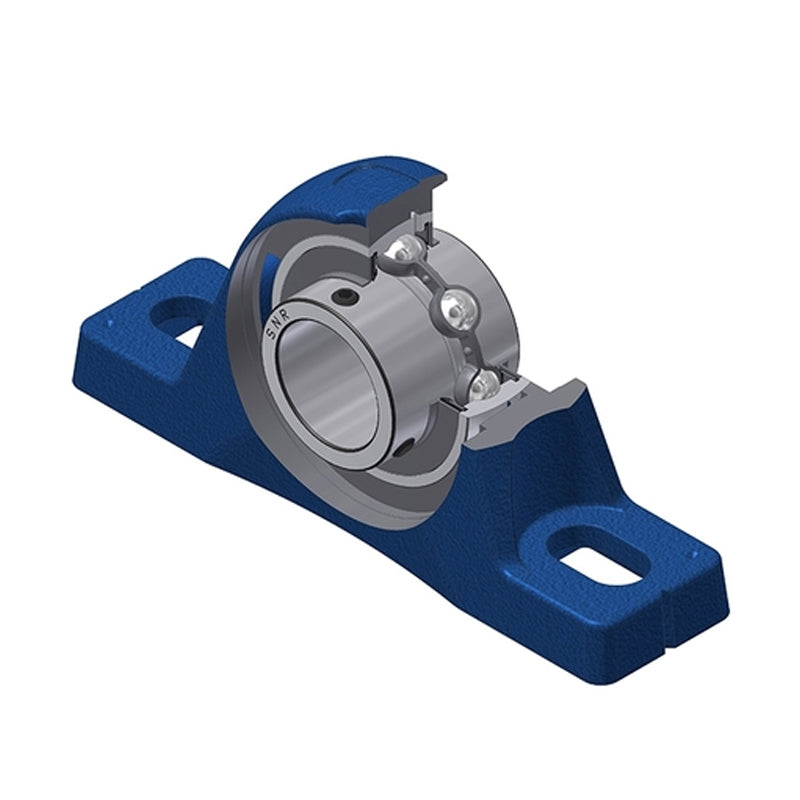 SNR UCPLE205N Metric Cast Iron Two Bolt Pillow / Plummer Block Housing with 25mm Bore Insert - Allow 2-3 Days