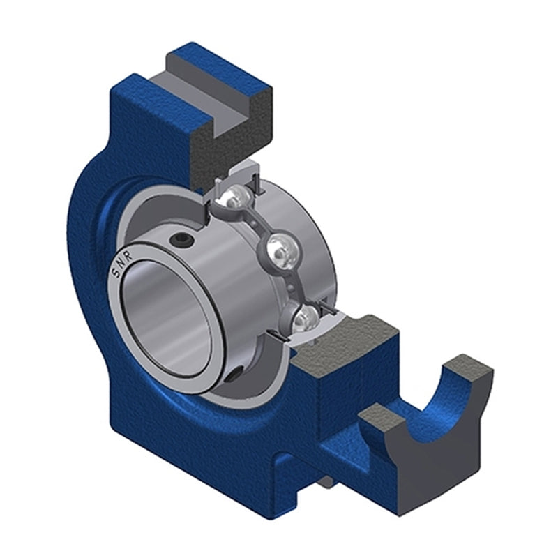 SNR UCT203 Metric Cast Iron Take Up Unit with 17mm Bore Bearing Unit - Allow 2-3 Days