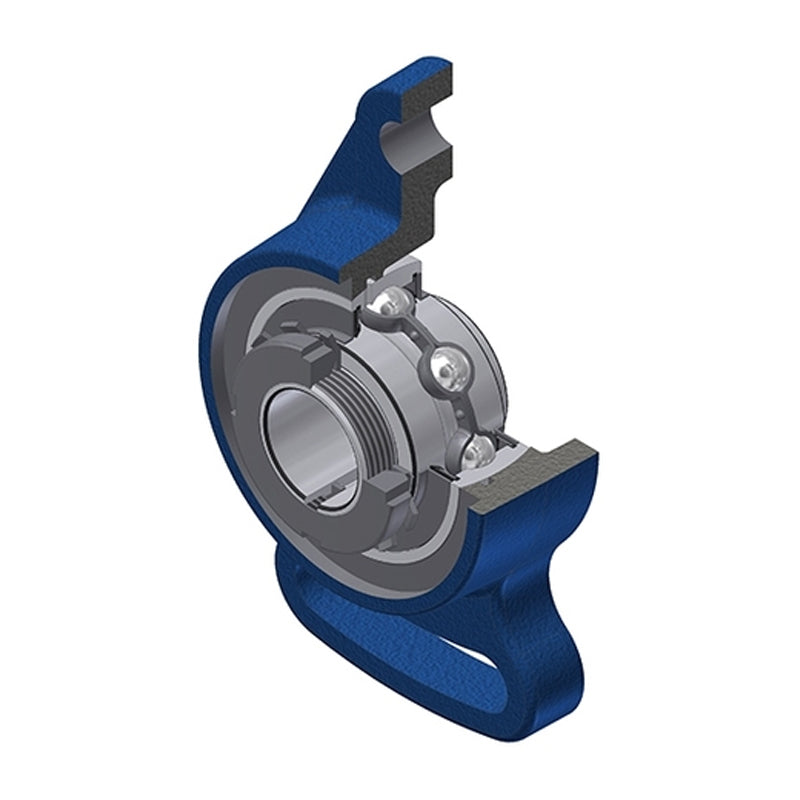 SNR UKFA206HN Metric Cast Iron Adjustable Flange Housing Insert and Adaptor Sleeve Fits 25mm Shaft - Allow 2-3 Days