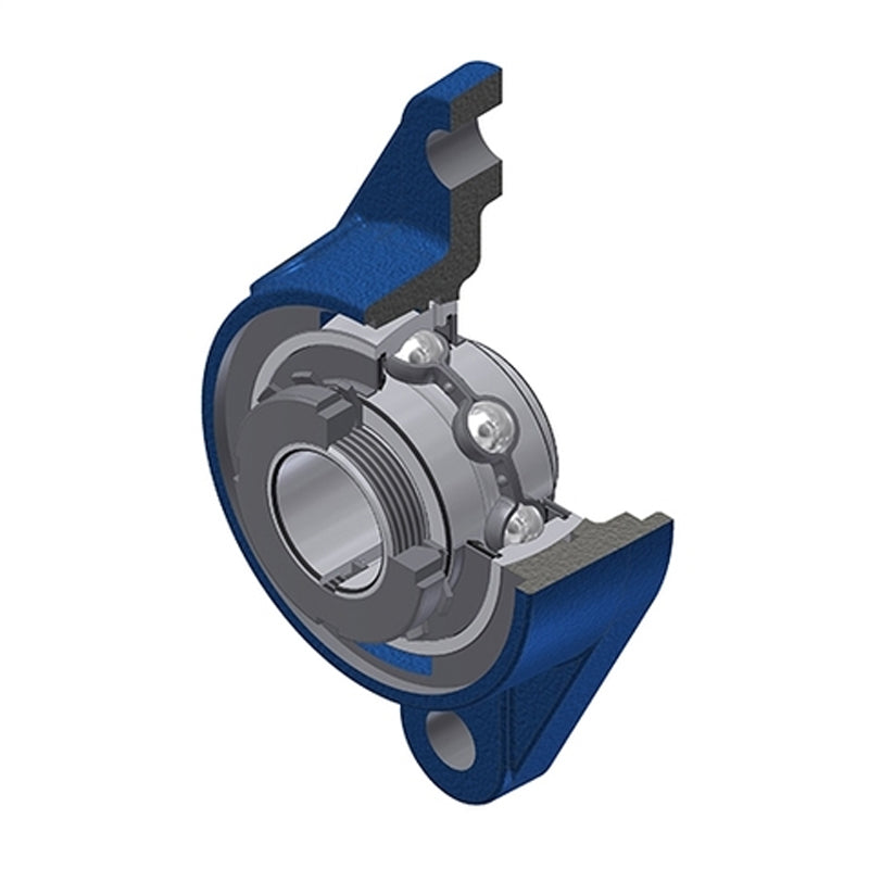 SNR UKFLE211HN Metric Two Bolt Cast Iron Oval Housing Insert and Adaptor Sleeve Fits 50mm Shaft - Allow 2-3 Days