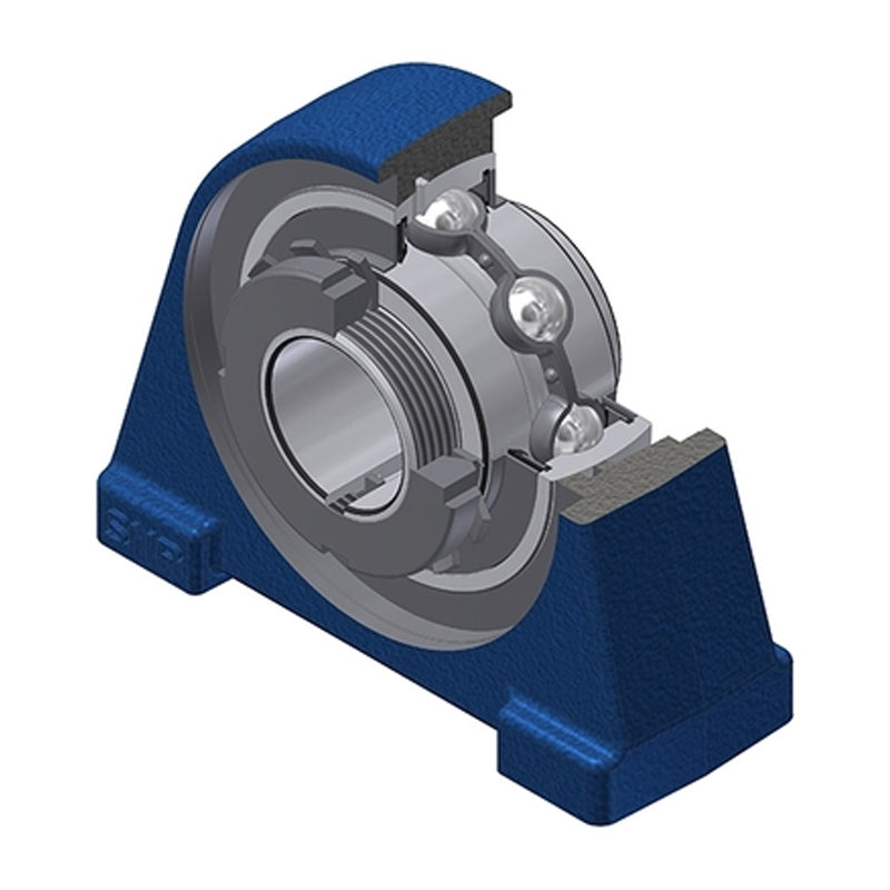 SNR UKPAE208HN Threaded Base Small Footprint Metric Pillow / Plummer Block Housing Insert and Adaptor Sleeve Fits 35mm Shaft - Allow 2-3 Days