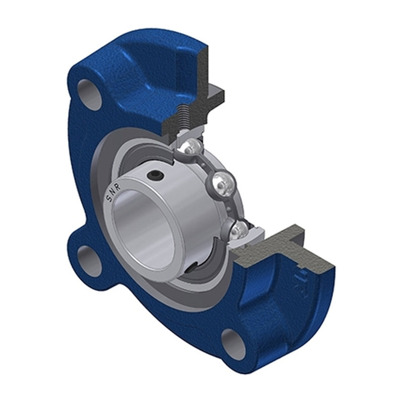 SNR USFC204N Metric Four Bolt Cast Iron Round Flanged Housing with 20mm Insert - Allow 2-3 Days